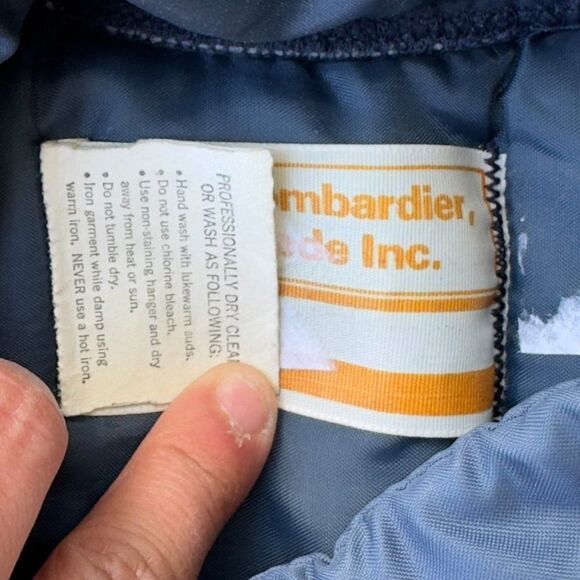 Bombardier Mode Inc. Vintage 70s Vest Navy/White/Orange Men's Medium (M) - Picture 5 of 6